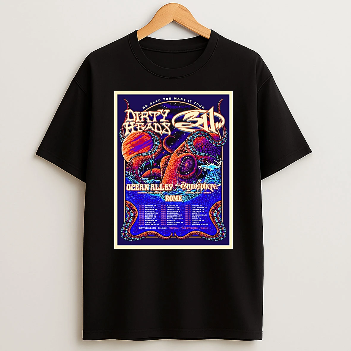 Dirty Heads 311 Ocean Alley Rome So Glad You Made It Tour 2026 Shirts