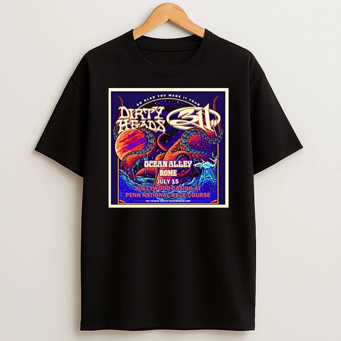Dirty Heads 311 Ocean Alley Rome So Glad You Made It Tour July 15 2026 Hollywood Casino Shirts
