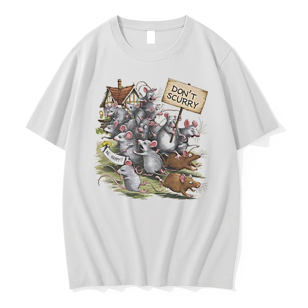 Dont Scurry Be Happy Mouse Graphic Shirts