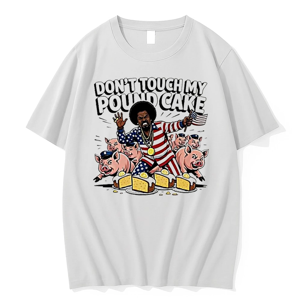 Dont Touch My Pound Cake American Flag Afro Man Pigs Shirts