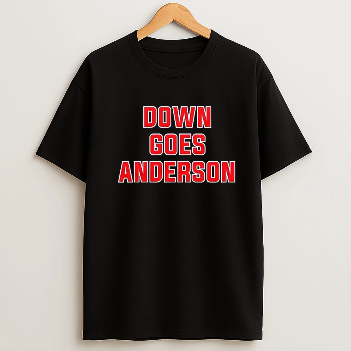 Down Goes Anderson Cleveland Guardians Baseball Shirts