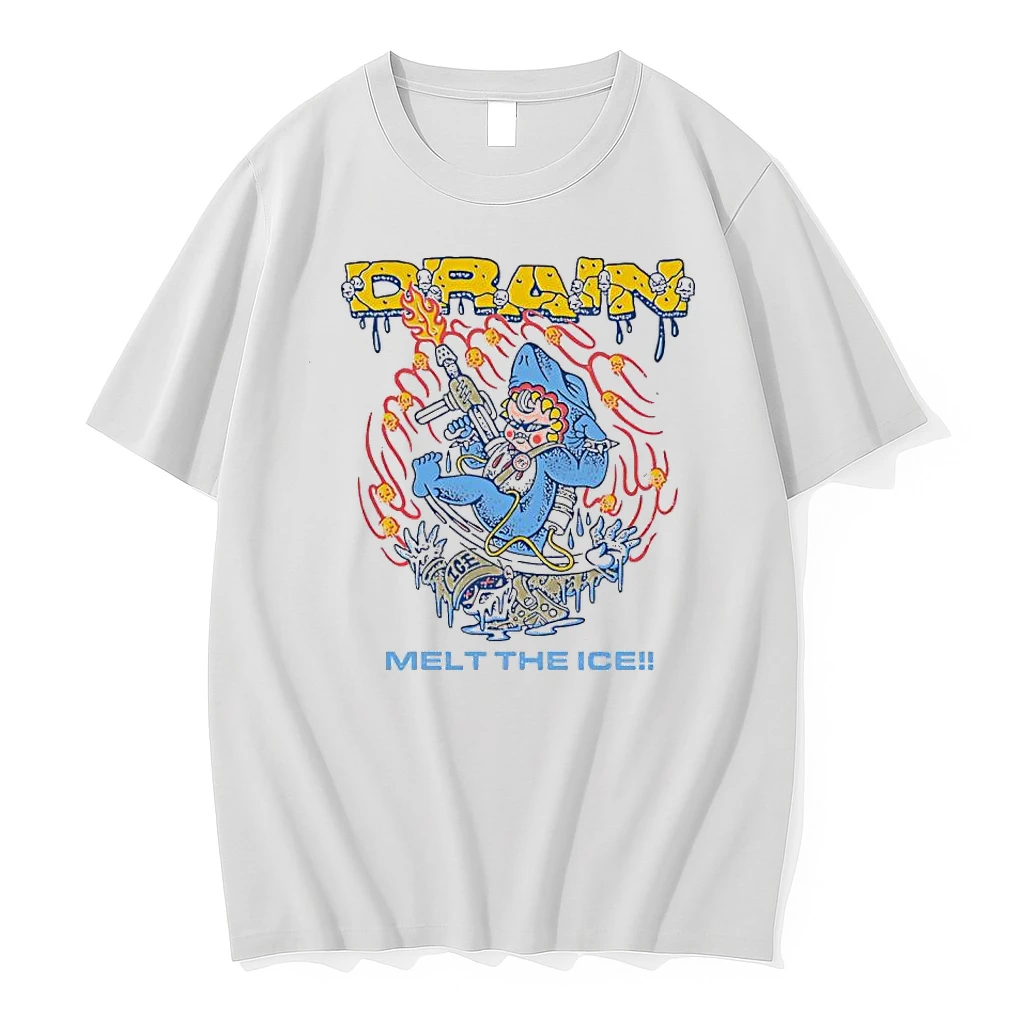 Drain Melt The Ice Shark Character Cartoon Graphic Shirts