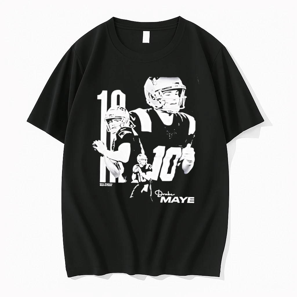 Drake Maye 10 New England Patriots Quarterback Football Shirts