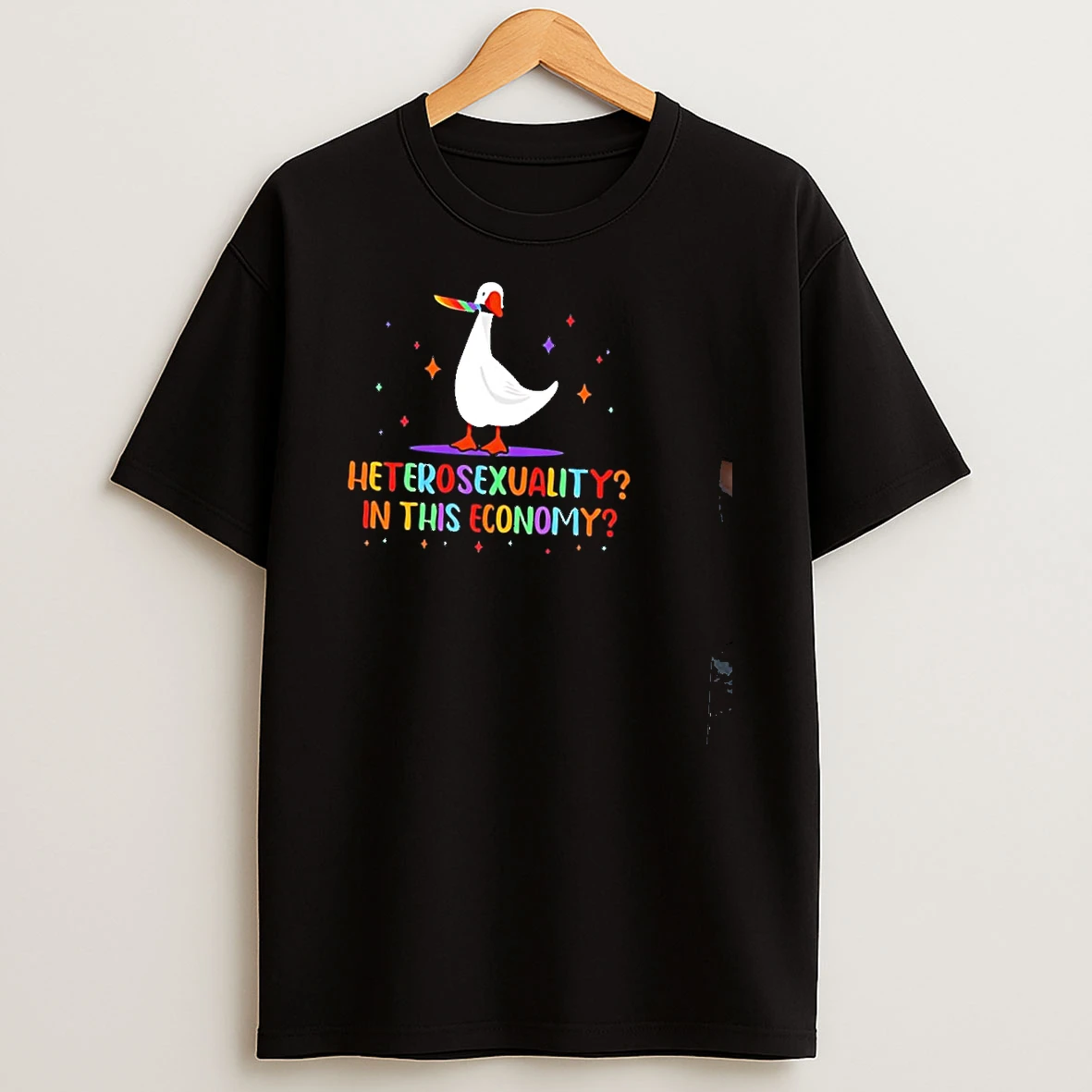 Duck Rainbow Heterosexuality In This Economy Shirts