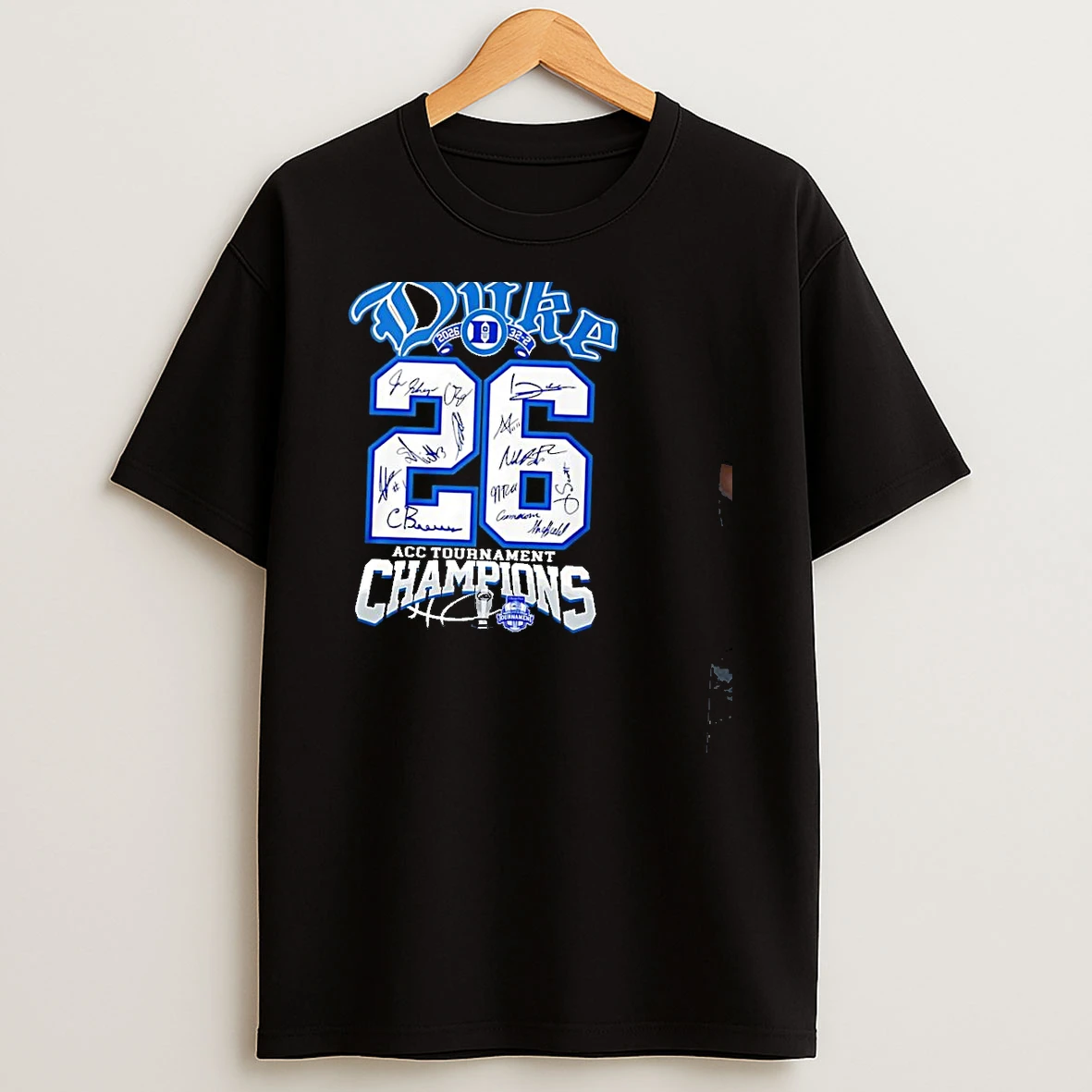 Duke Blue Devils 2026 Acc Tournament Champions Signatures Shirts