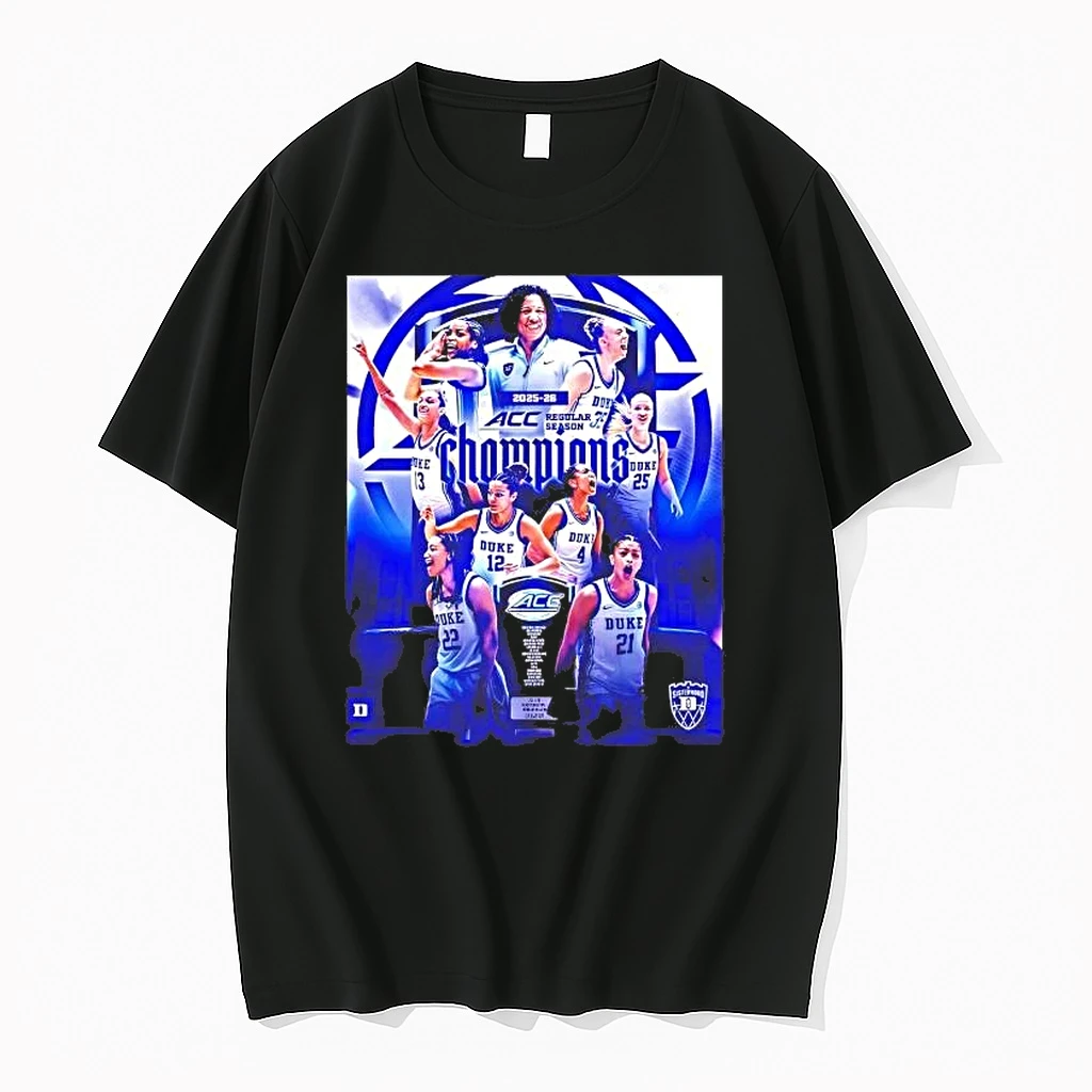 Duke Blue Devils Womens Basketball 2026 Acc Regular Season Champions Tee Shirts