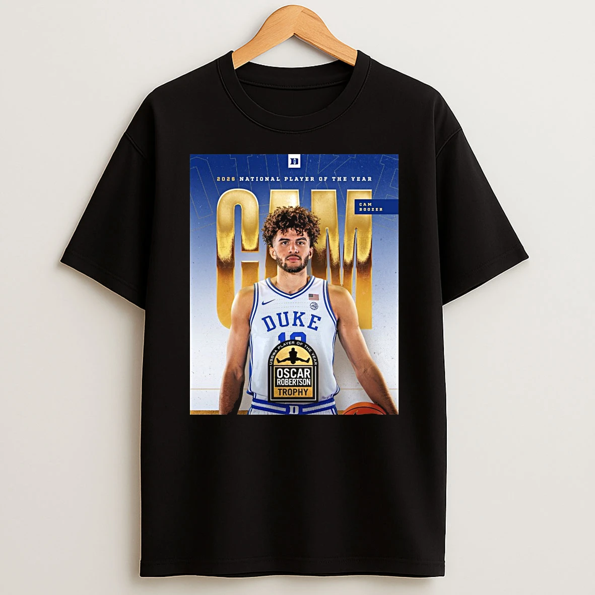 Duke Mens Basketball 2026 National Player Of The Year Cam Boozer Shirts