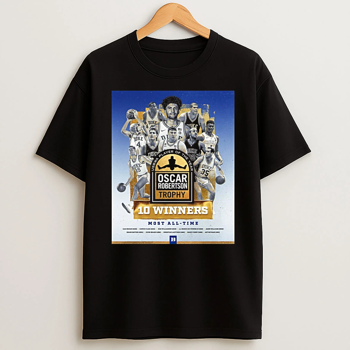 Duke Mens Basketball Usbwa Player Of The Year Oscar Robertson Trophy 10 Winners Most All Time Shirts