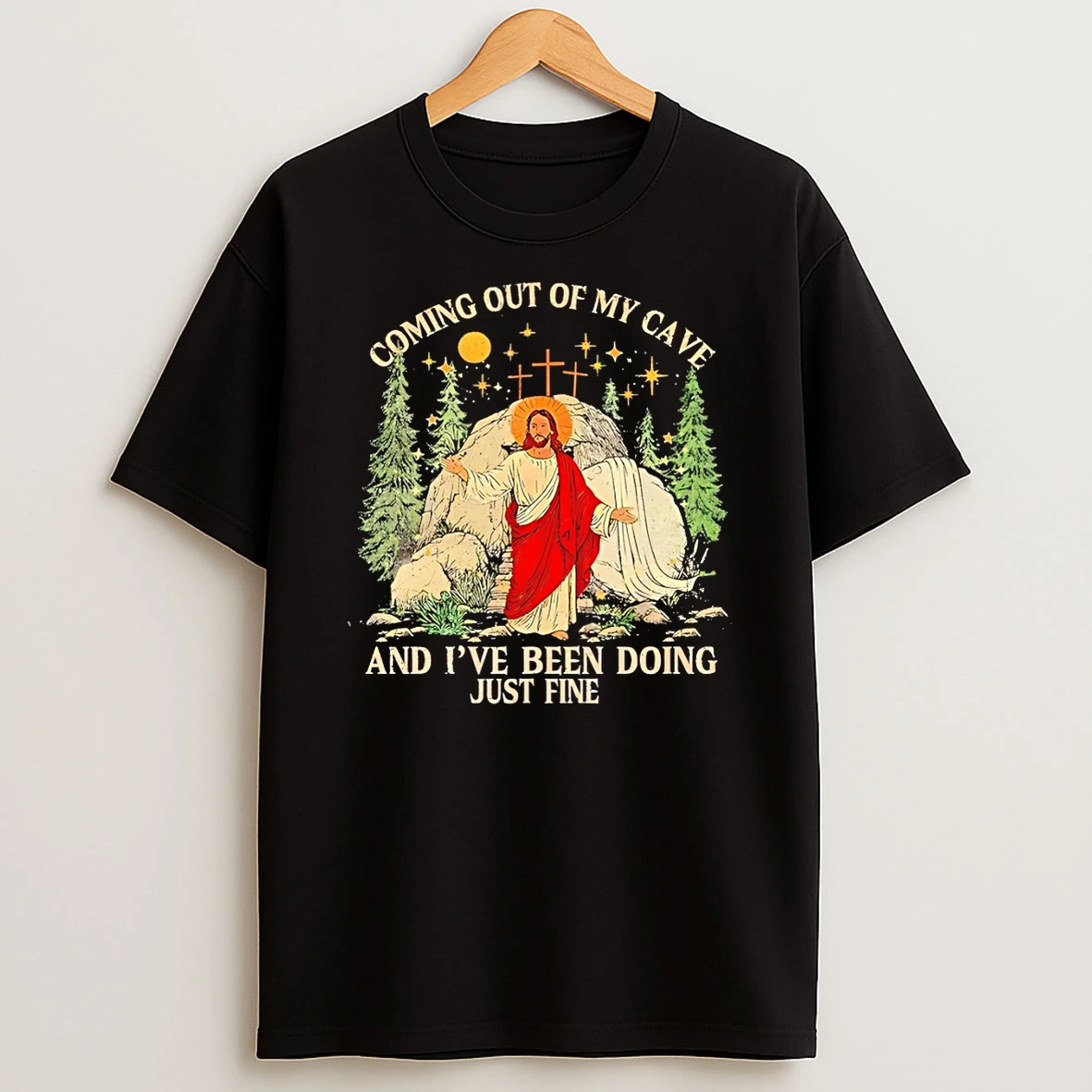Easter Sunday Mr Brightside Jesus Coming Out Of My Cave Shirts