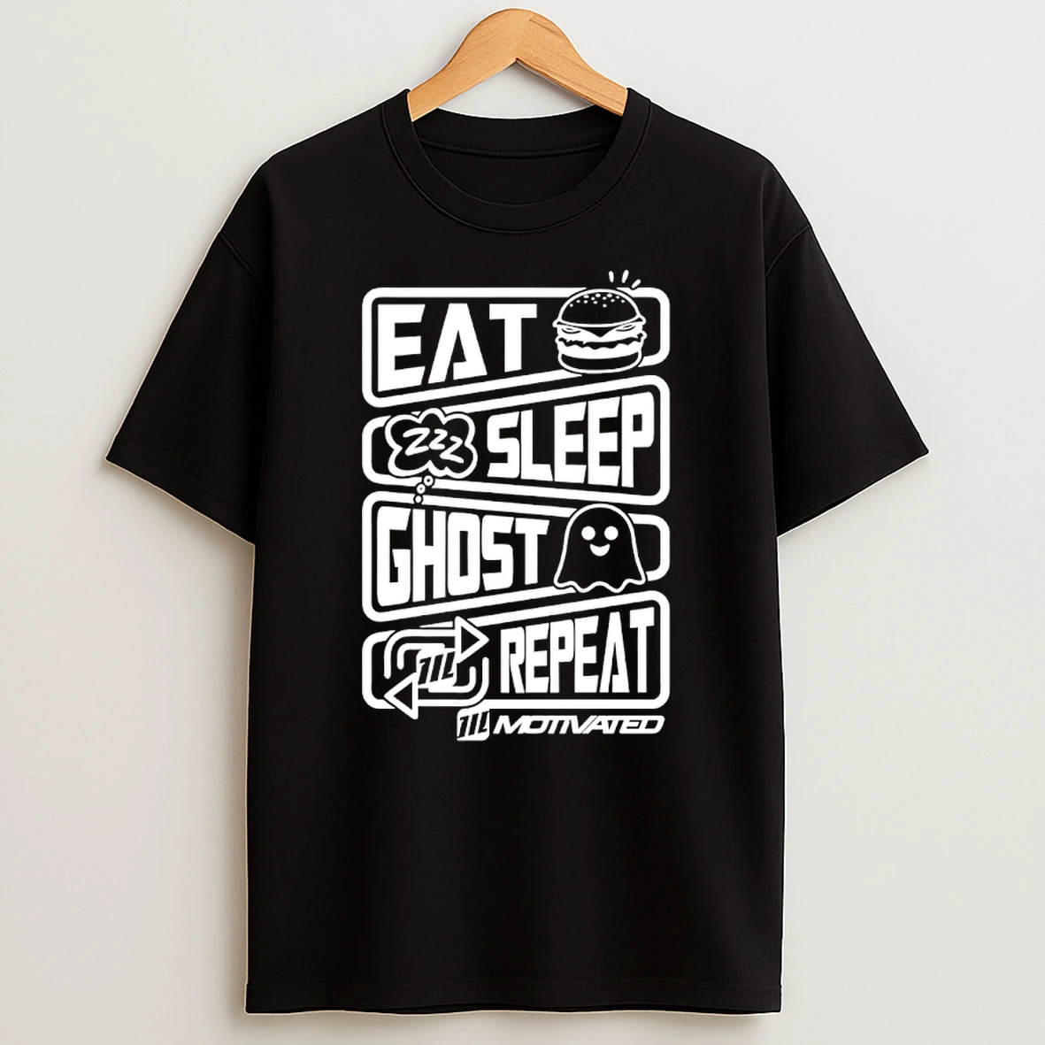 Eat Sleep Ghost Repeat Shirts