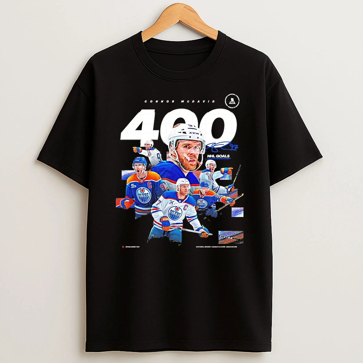 Edmonton Oilers Captain Connor Mcdavid Reaching 400 Career Nhl Goals Signature Shirts