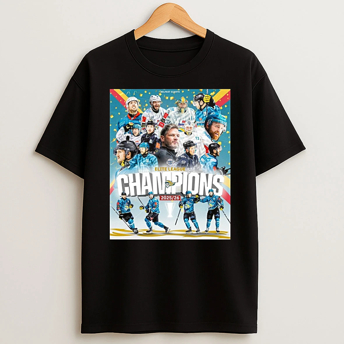 Elite Ice Hockey League Belfast Giants Champions 2025 2026 Shirts