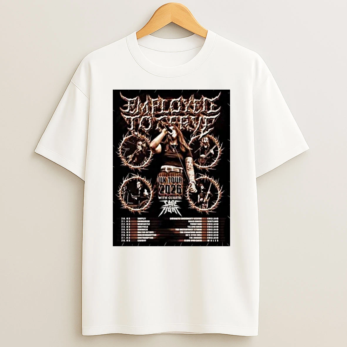 Employed To Serve Uk Tour 2026 Shirts