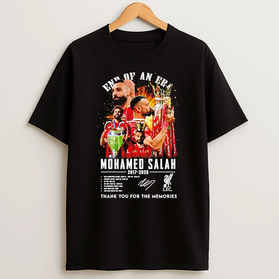 End Of An Era Mohamed Salah Thank You For The Memories 2017 2026 Signature Shirts