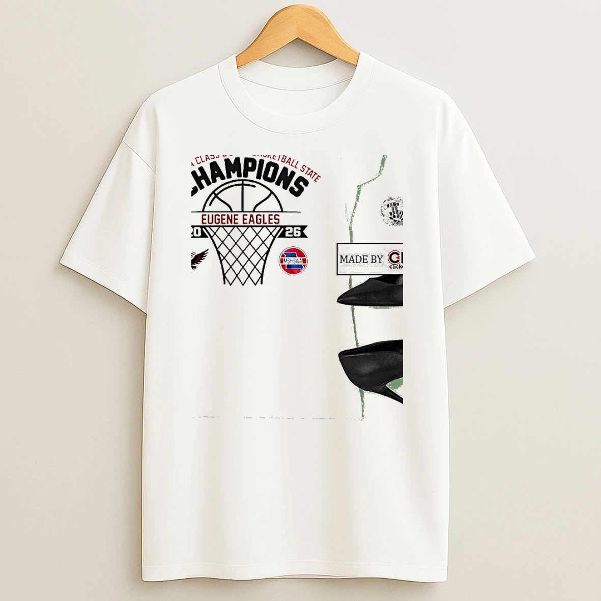 Eugene Eagles Mshsaa Class 2 Boys Basketball State Champions 2026 Curved Womens Shirts