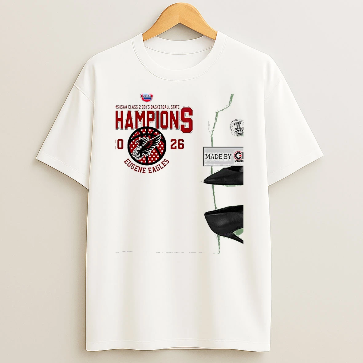 Eugene Eagles Mshsaa Class 2 Boys Basketball State Champions 2026 Logo Womens Shirts