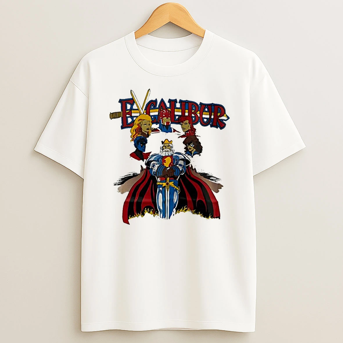 Excalibur Marvel Comics Superhero Group King Arthur Sword Shirts