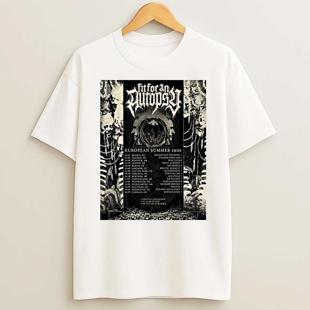 Fit For An Autopsy European Summer Tour 2026 Shirts