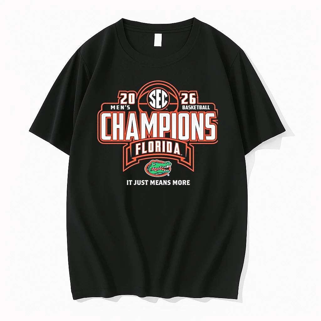 Florida Gators 2026 Sec Mens Basketball Regular Season Champions Locker Room Shirts