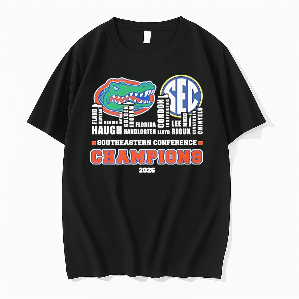 Florida Gators Basketball Sec Champions 2026 Skyline Players Name Shirts