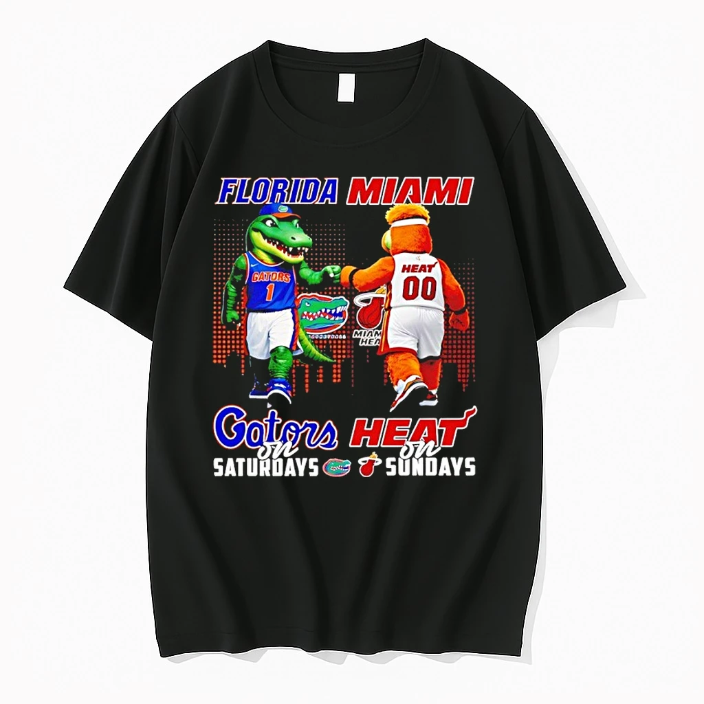 Florida Gators On Saturdays Vs Miami Heat On Sundays Mascots Skyline Shirts