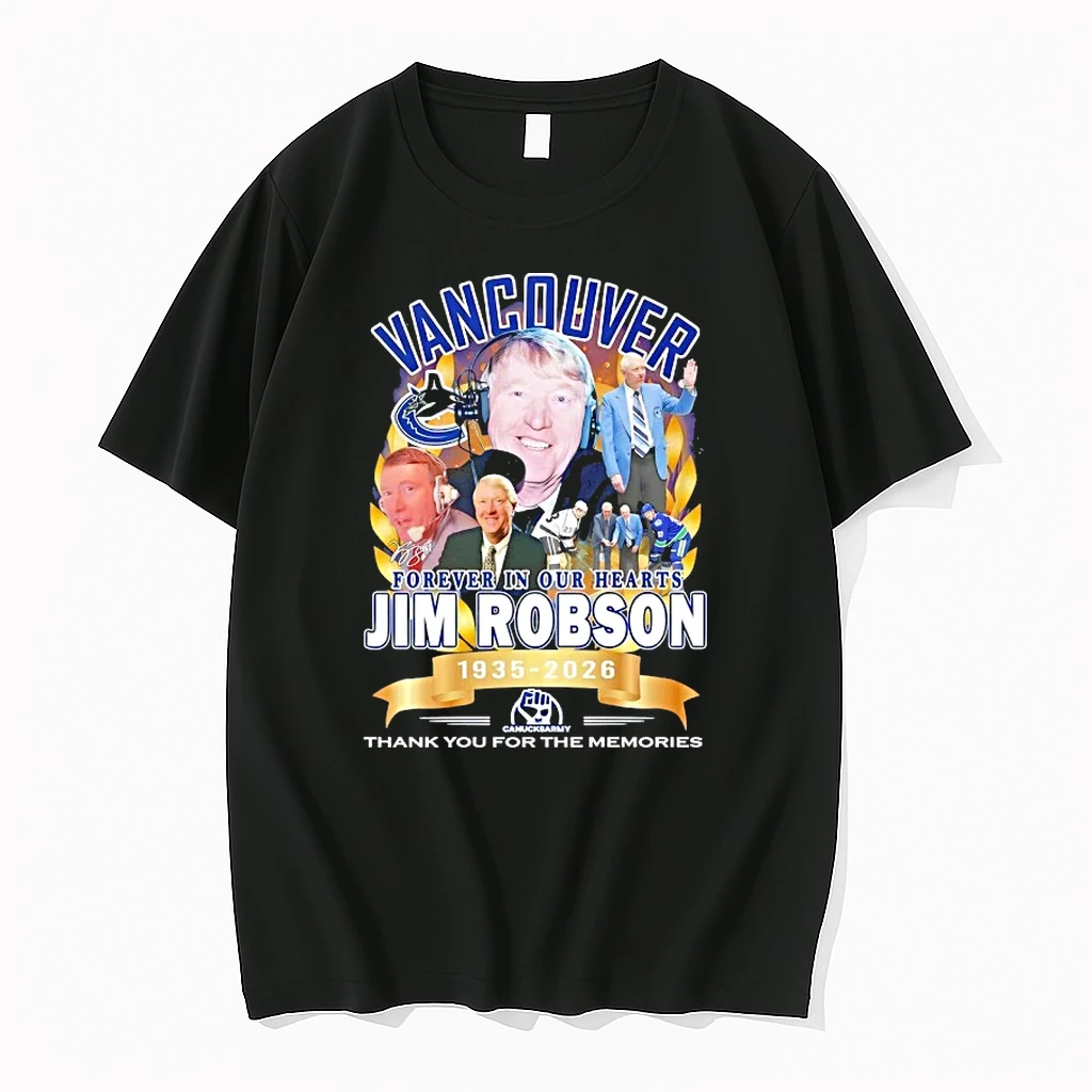 Forever In Our Hearts Jim Robson Vancouver Canucks 1935 2026 Thank You For The Memories Signature Shirts