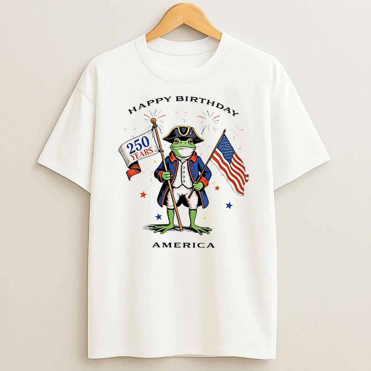 Frog Happy Birthday America 250 Years Meme Shirts