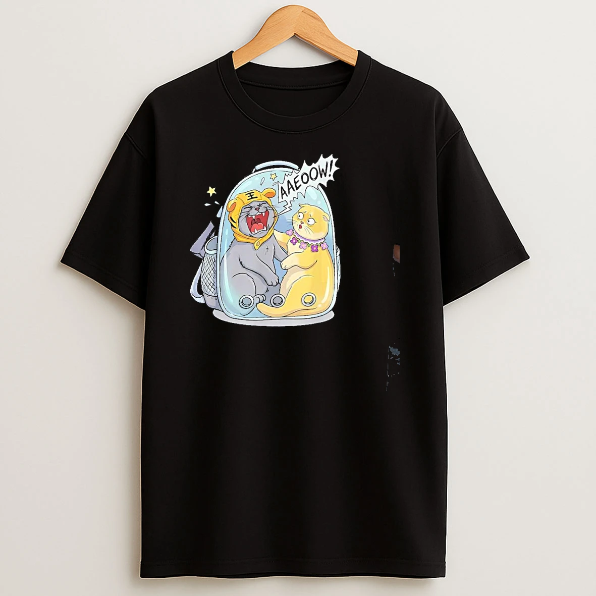 Funny Screaming Cat In Bubble Backpack Dramatic Pet Shirts