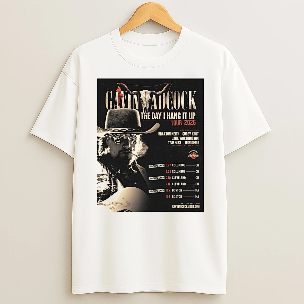 Gavin Adcock The Day I Hang It Up Tour 2026 Shirts