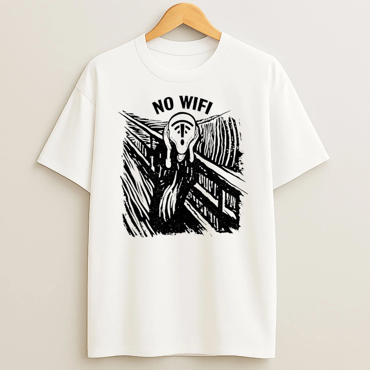 Ghost No Wifi Graphic Shirts