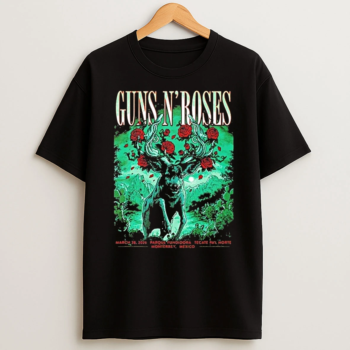 Guns N Roses 2026 World Tour Mexico At Tecate Pal Norte In Monterrey Mexico On March 28 2026 Shirts