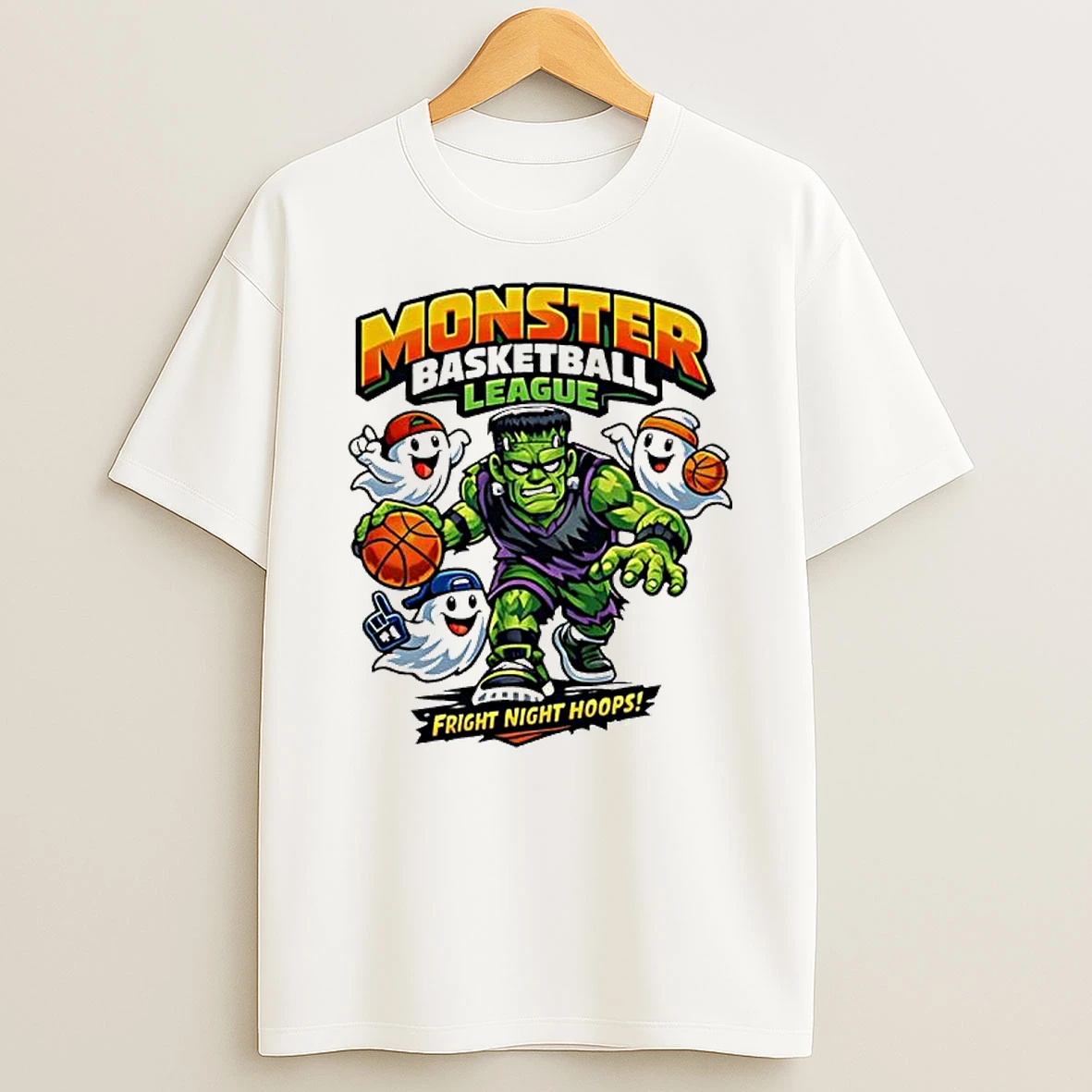 Halloween Monster Basketball Spooky Hoops Player Costume Sports Shirts