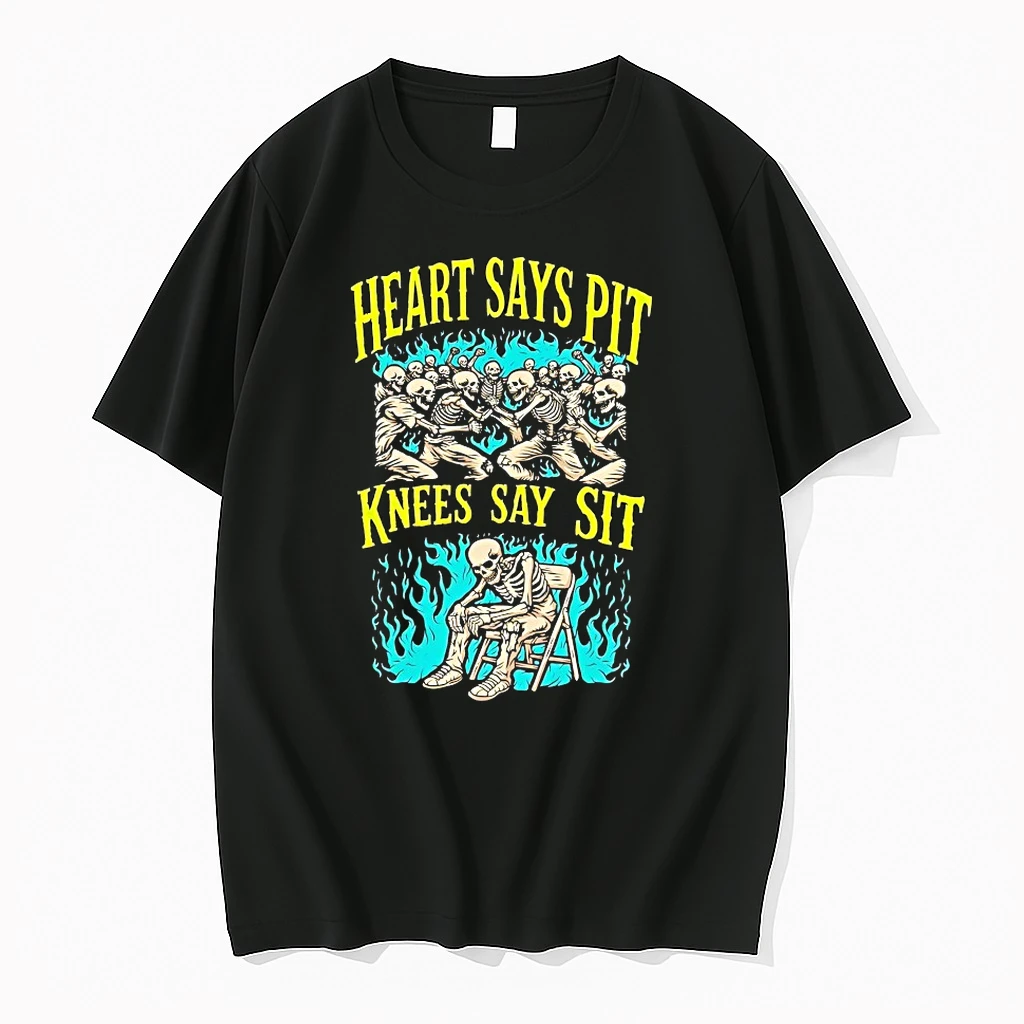 Heart Says Pit Knees Say Sit Shirts