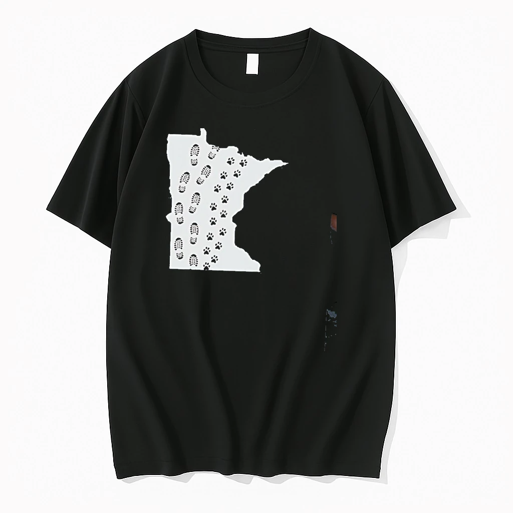 Hiking Paw Prints Minnesota Shirts