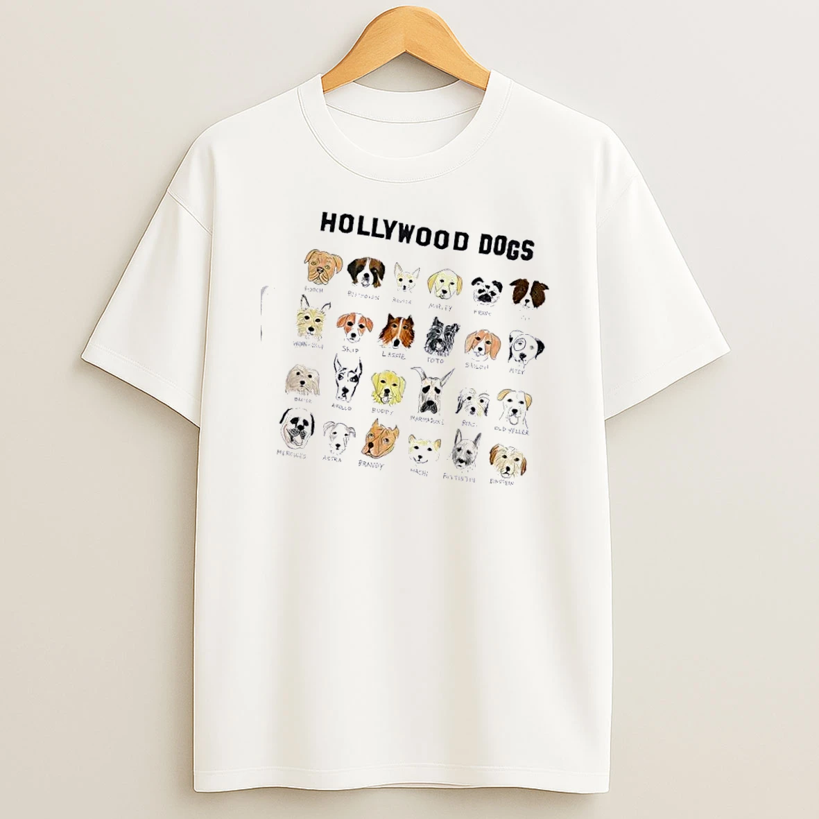 Hollywood Dogs Drawing Shirts