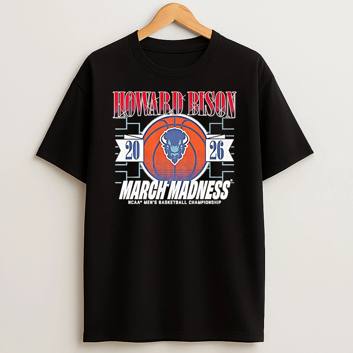 Howard Bison Mens Basketball 2026 March Madness Championship Tee Shirts