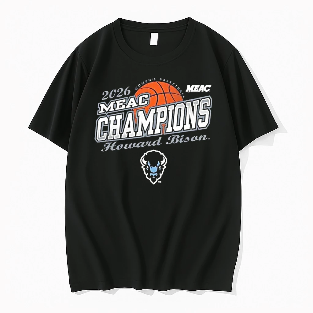 Howard Bison Womens Basketball 2026 Meac Tournament Champions Tee Shirts