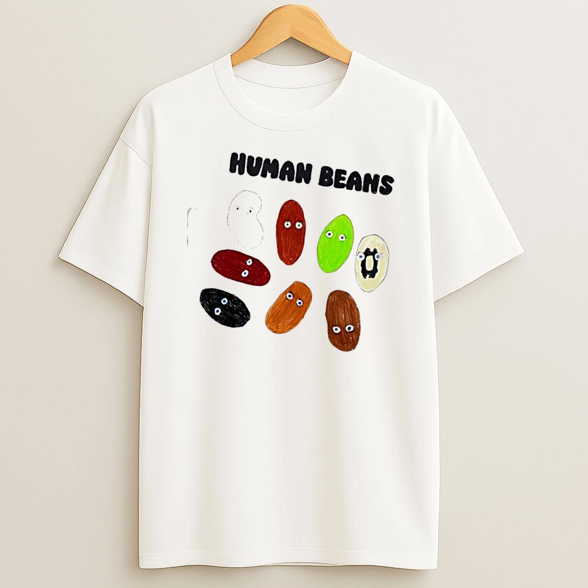 Human Beans Drawing Shirts