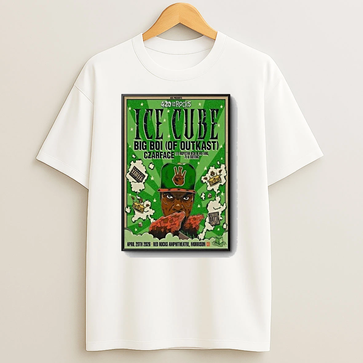 Ice Cube Red Rocks Show On Apr 20 2026 Shirts