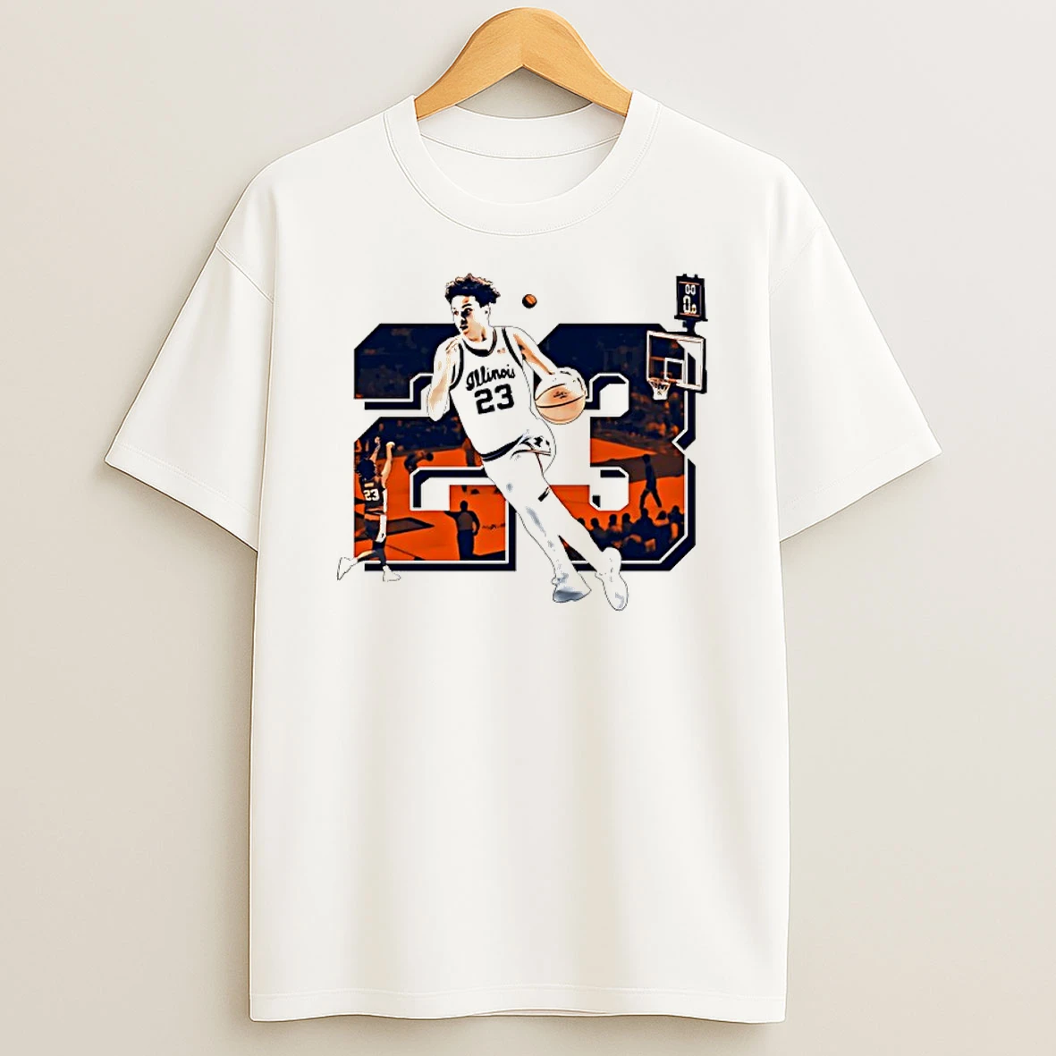 Illinois Basketball Keaton Wagler Graphic Shirts
