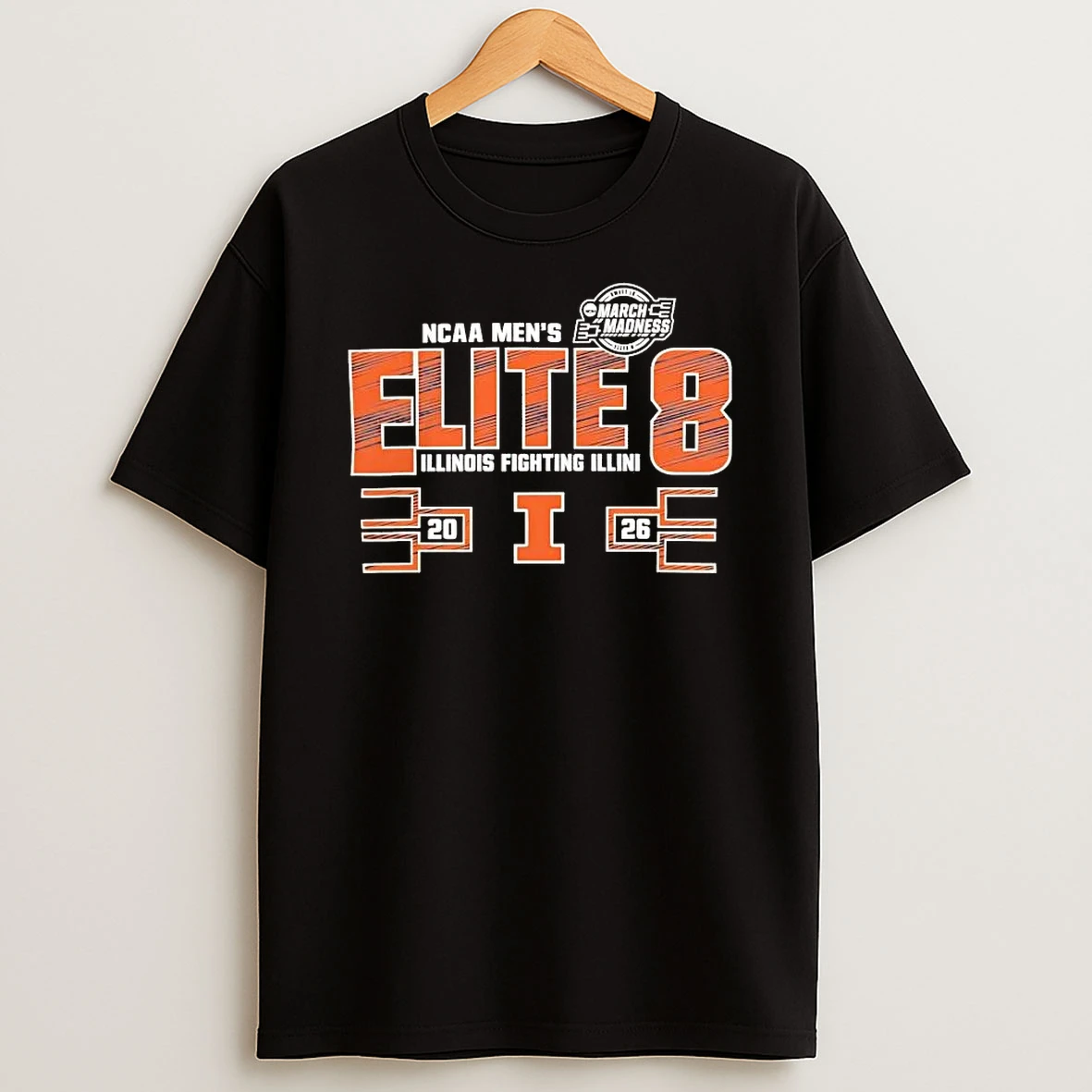 Illinois Fighting Illini 2026 Elite Eight Ncaa Mens Basketball Tee Shirts