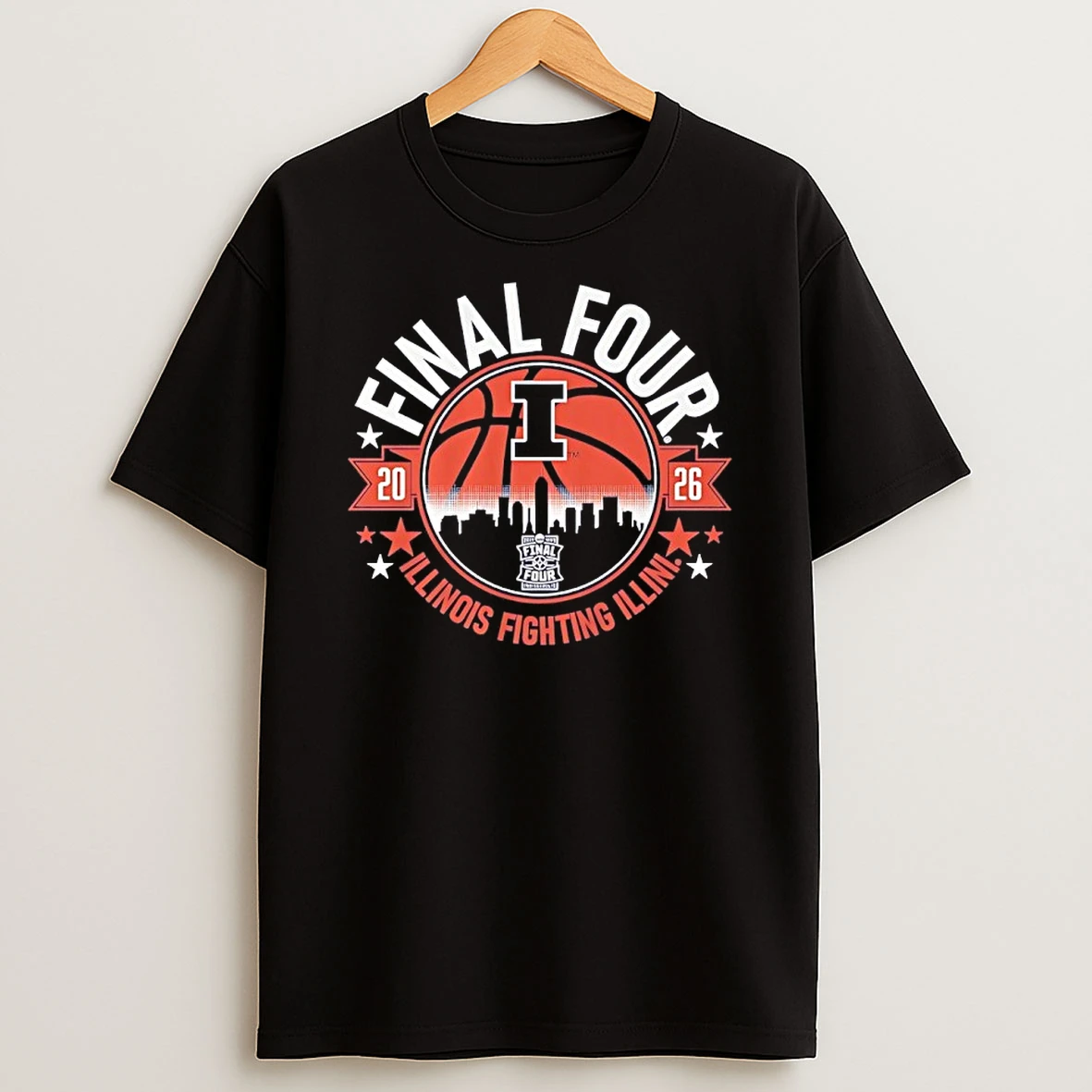 Illinois Fighting Illini 2026 Mens Basketball Final Four Skyline Shirts