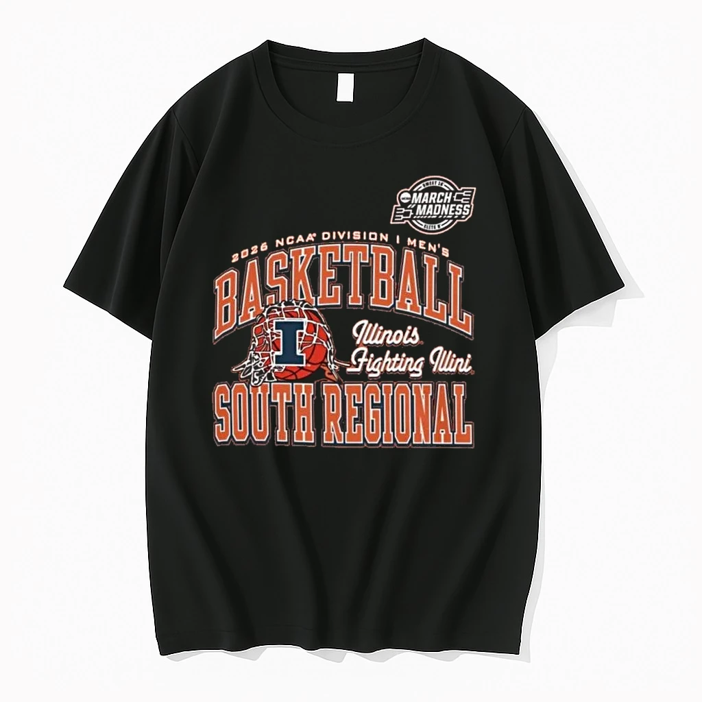 Illinois Fighting Illini 2026 Ncaa Di Mens Basketball Sweet 16 South Regional Shirts