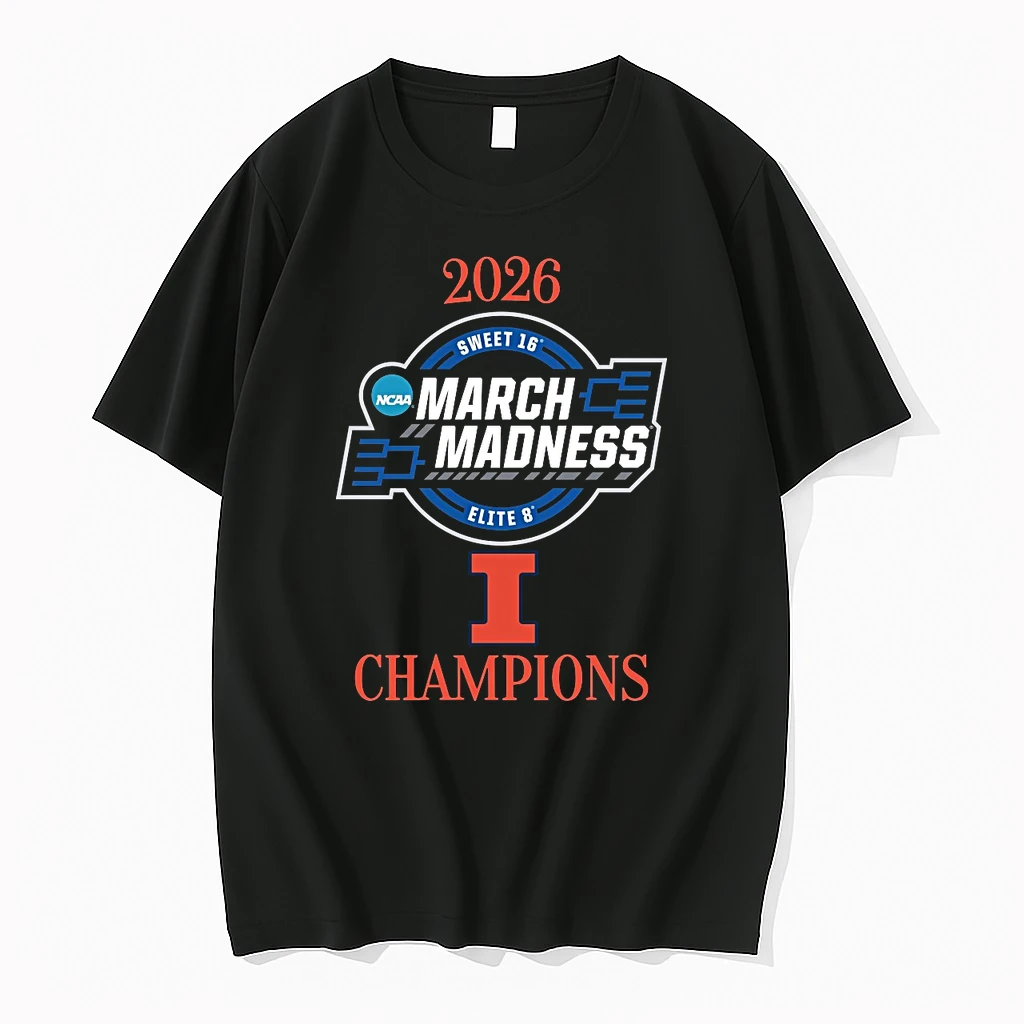 Illinois Fighting Illini 2026 Ncaa March Madness Sweet 16 Elite 8 Champions Logo Shirts