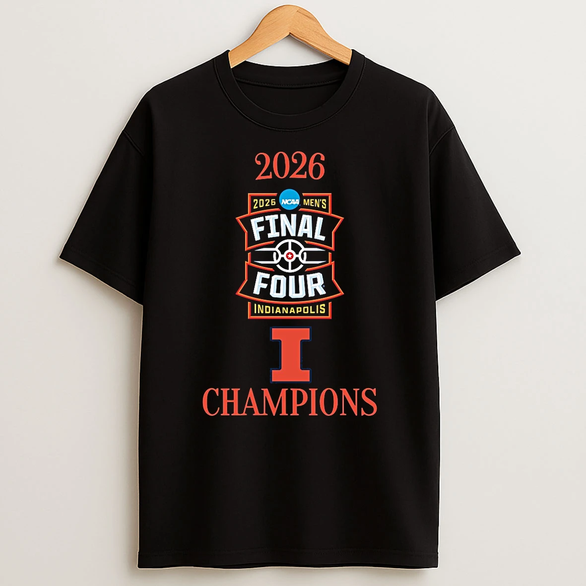 Illinois Fighting Illini 2026 Ncaa Mens March Madness Final Four Indianapolis Champions Logos Shirts