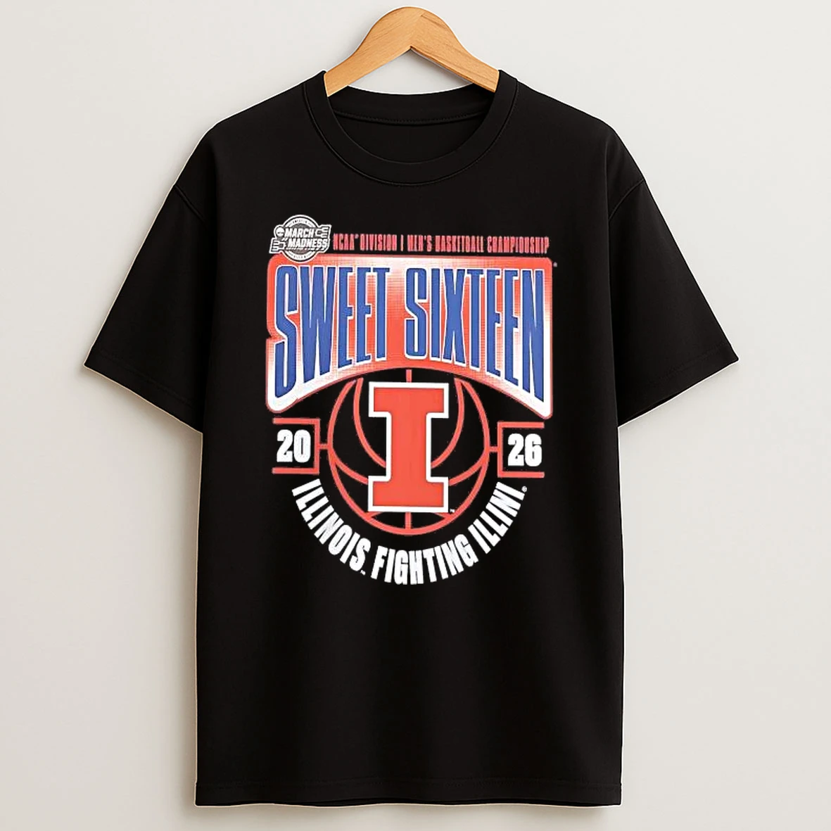 Illinois Fighting Illini Mens Basketball 2026 March Madness Sweet 16 Shirts