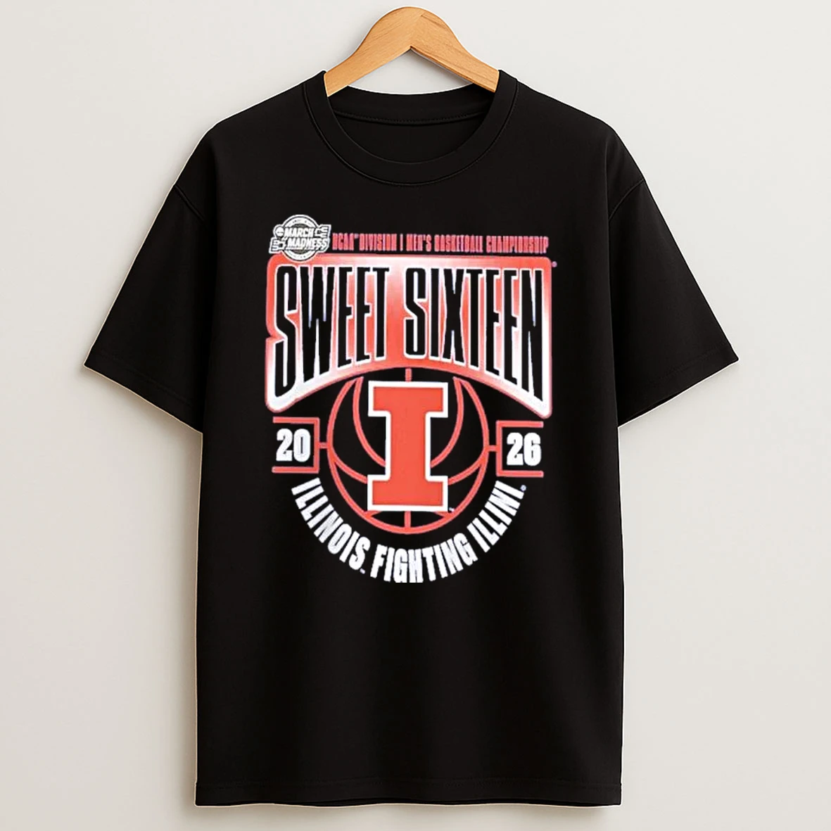 Illinois Fighting Illini Sweet 16 Ncaa Di Mens Basketball Tournament March Madness 2026 Shirts