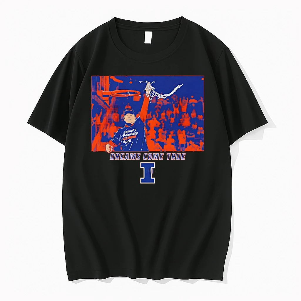 Illinois Fighting Illini Mens Basketball Brad Underwood Dreams Come True Shirts