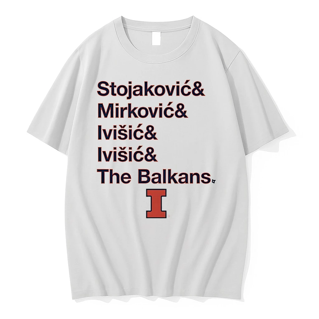 Illinois Fighting Illini Mens Basketball The Balkan Bloc Stojakovic Mirkovic Ivisic Ivisic The Balkans Shirts