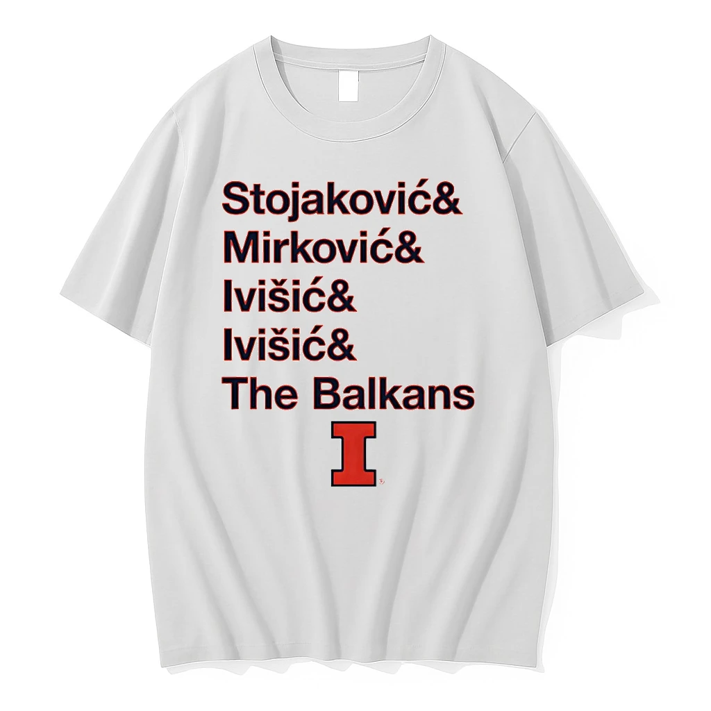 Illinois Fighting Illini Mens Basketball The Balkan Bloc Stojakovic Mirkovic Ivisic The Balkan Shirts